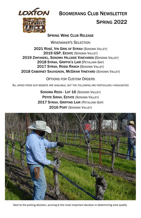Cover of the Spring 2022 Boomerang Club newsletter